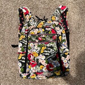 Vera Bradley Poppy Fields Floral Patterned Laptop Backpack